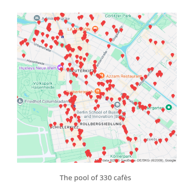 Pool of 330 Locations